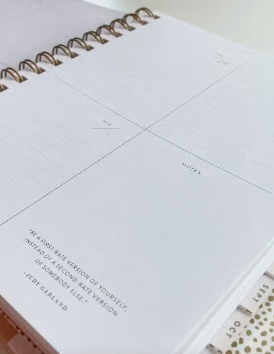 Checkered 2024 Hidden Spiral Planner