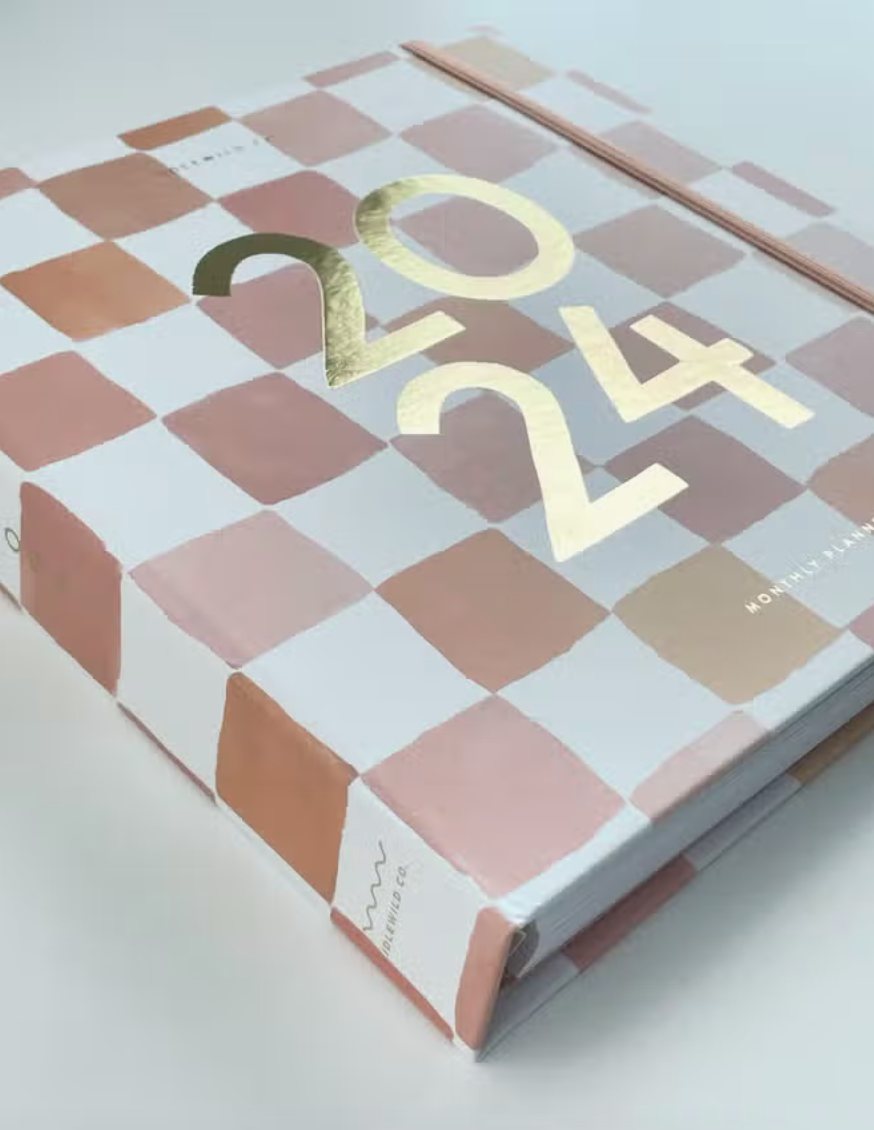 Checkered 2024 Hidden Spiral Planner