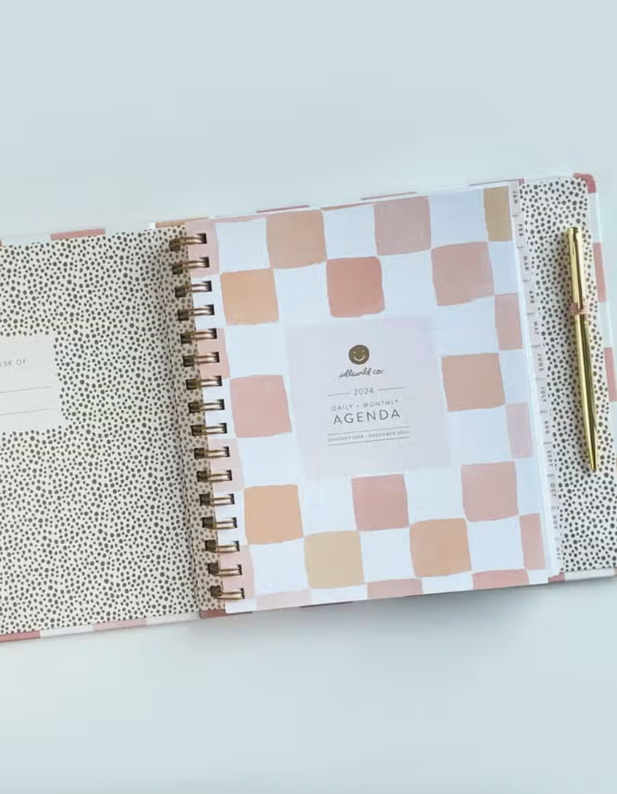 Checkered 2024 Hidden Spiral Planner