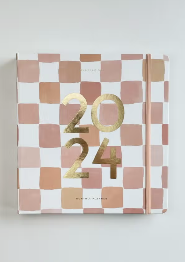 Checkered 2024 Hidden Spiral Planner