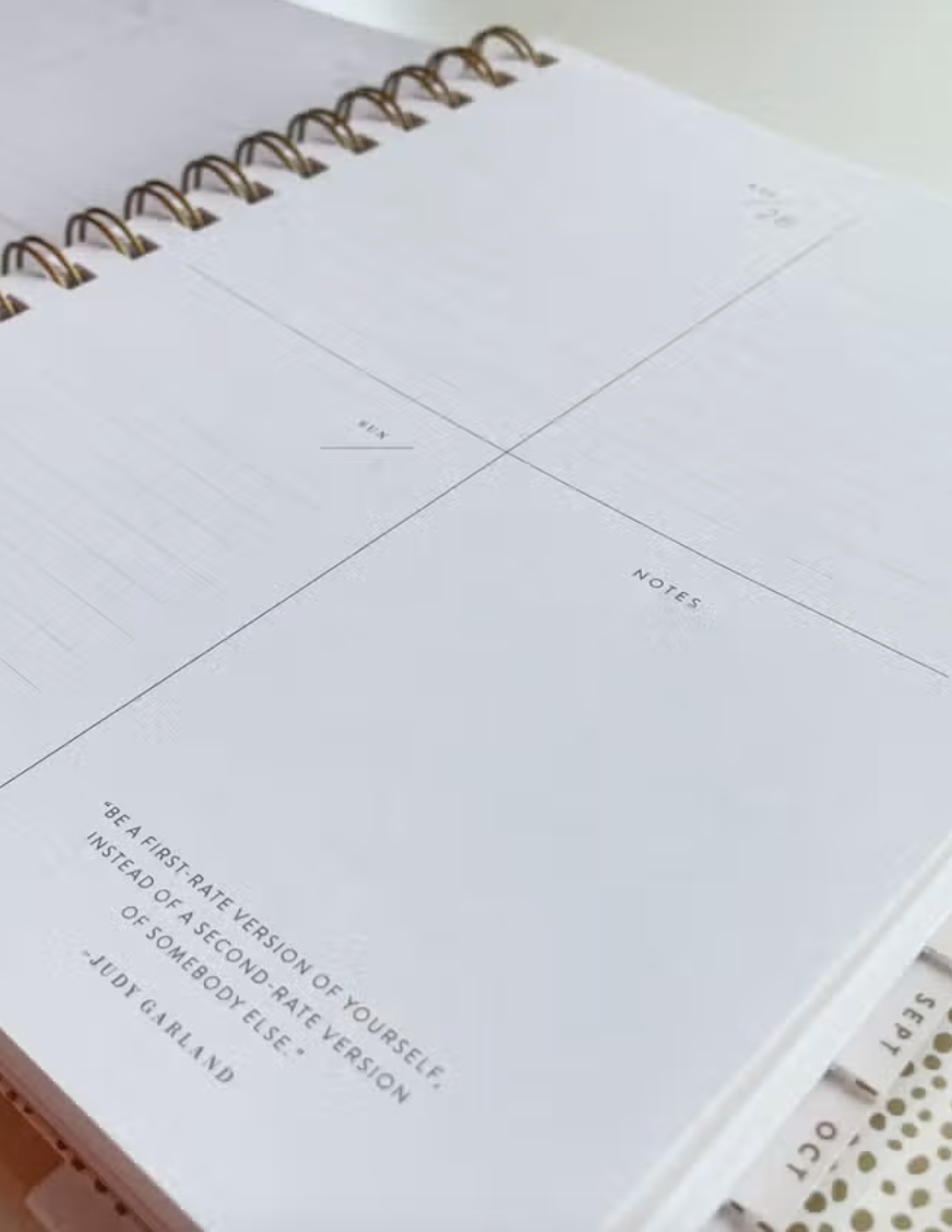 Midnight Fleur 2024 Spiral Bound Planner