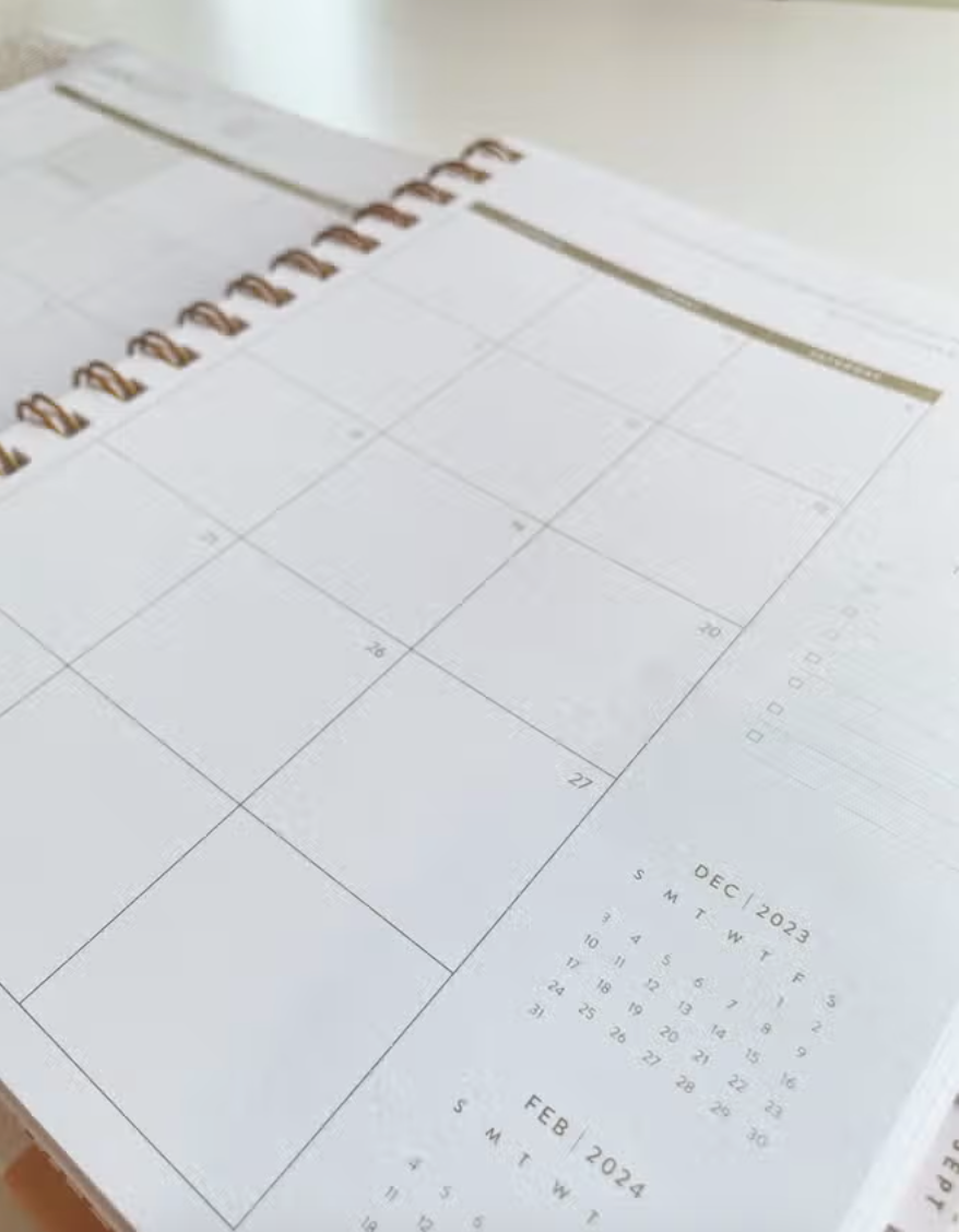 Midnight Fleur 2024 Spiral Bound Planner