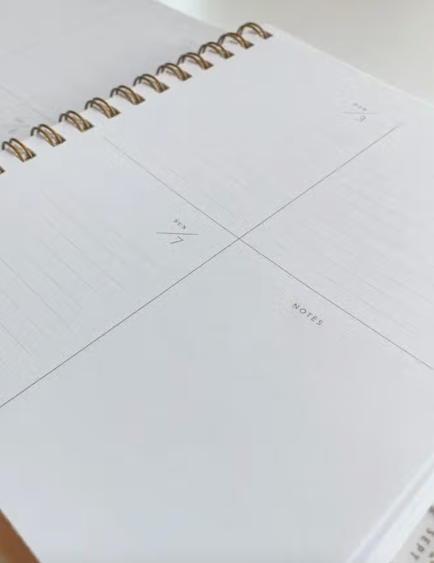 Midnight Fleur 2024 Spiral Bound Planner