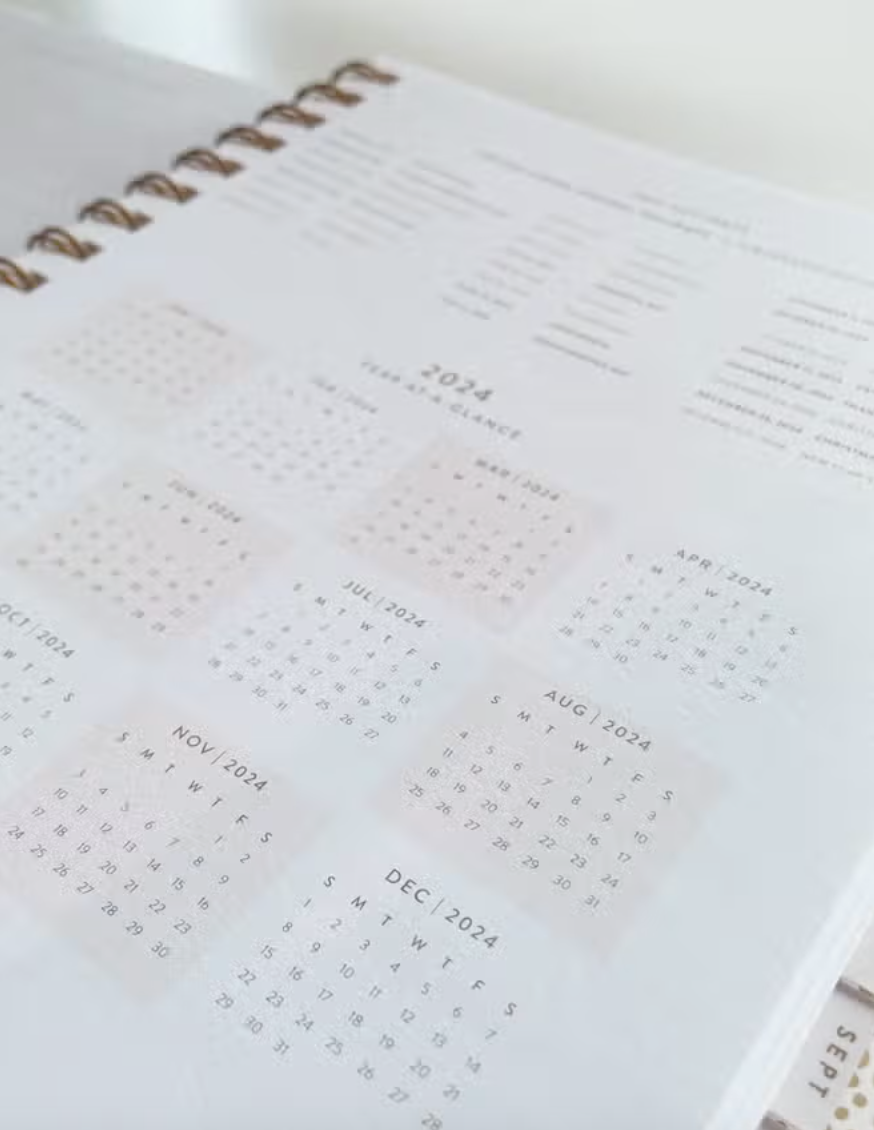 Sun & Moon 2024 Spiral Bound Planner