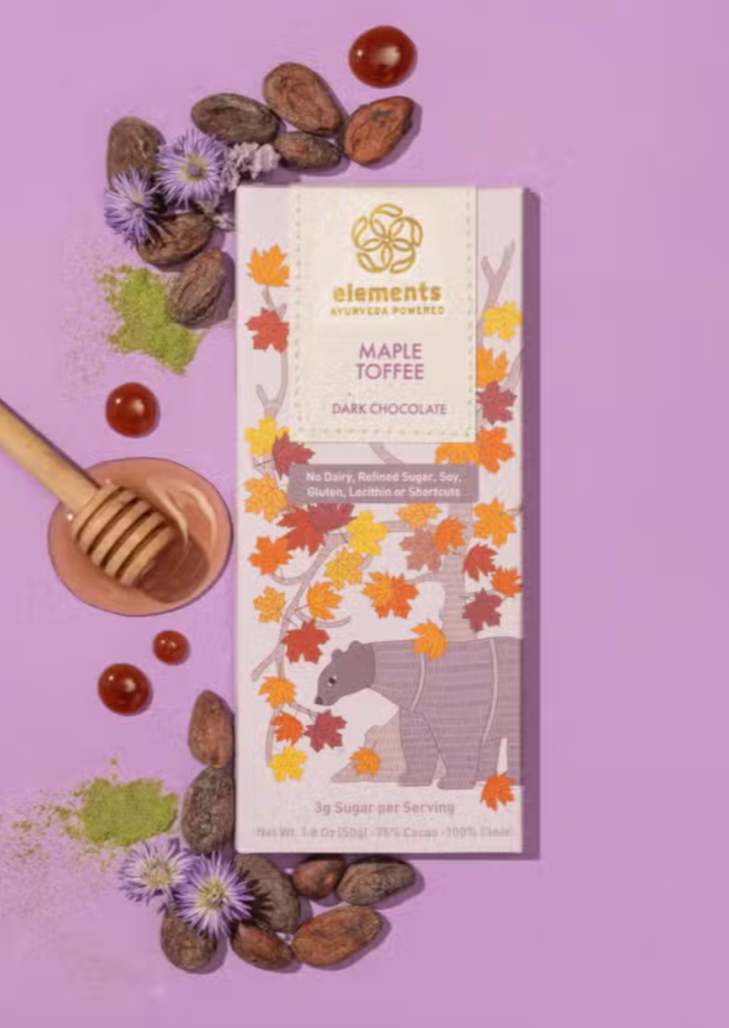 Maple Toffee Dark Chocolate Bar