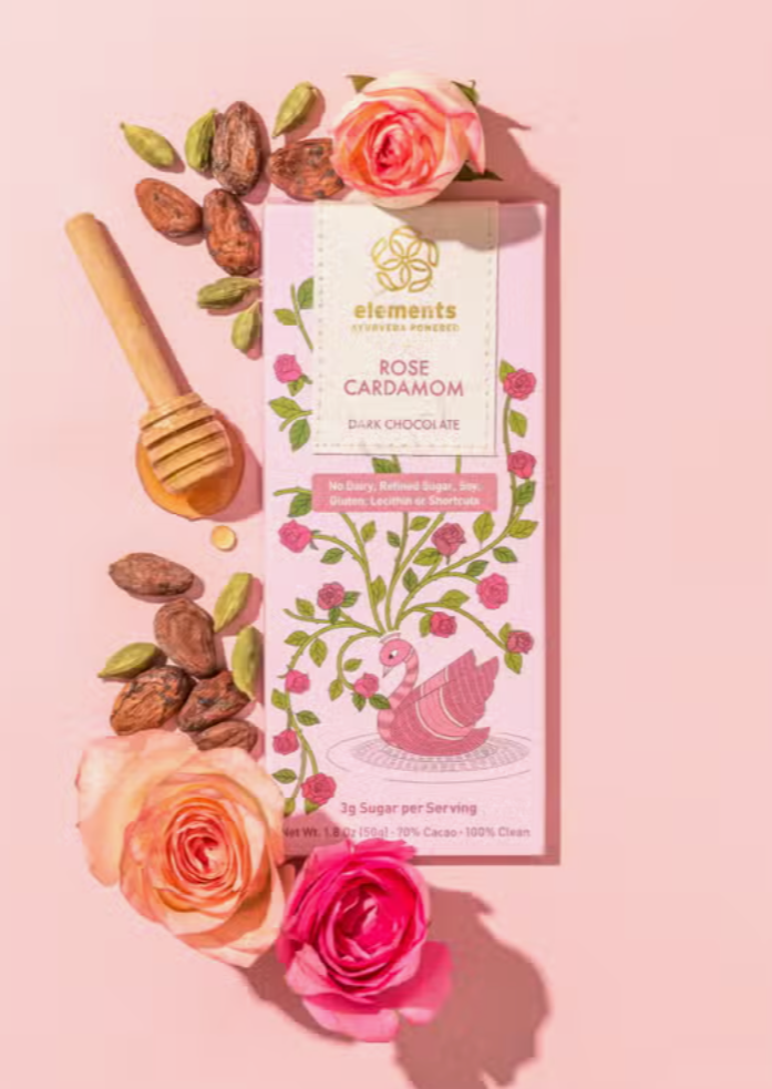 Rose Cardamom Chocolate Bar
