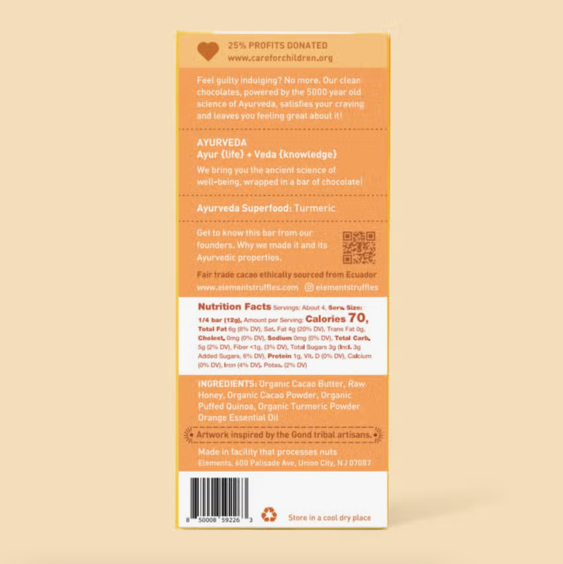 Orange Crunch Chocolate Bar