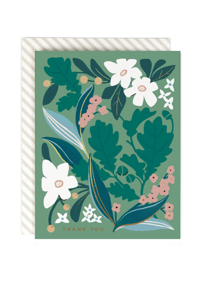 Daphne Floral Thank You Card