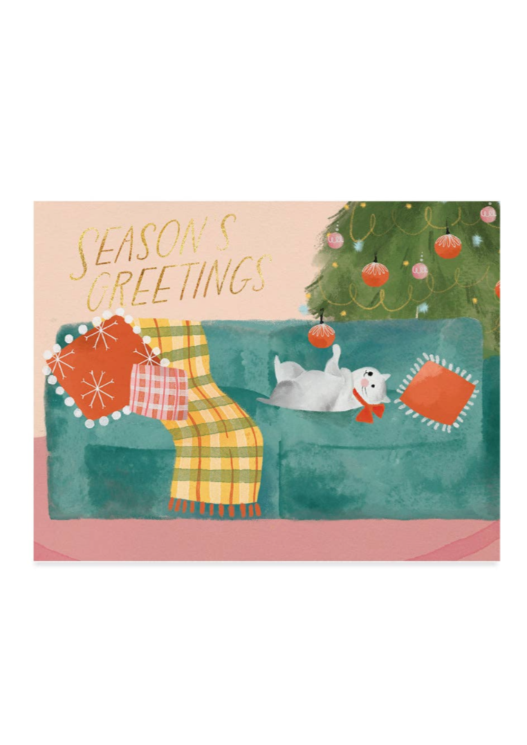 Chill Holiday Kitty Card