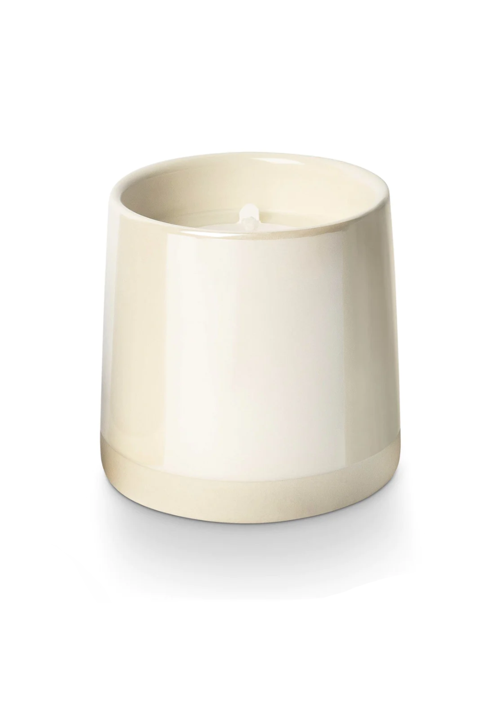Winter White Shine Ceramic Candle