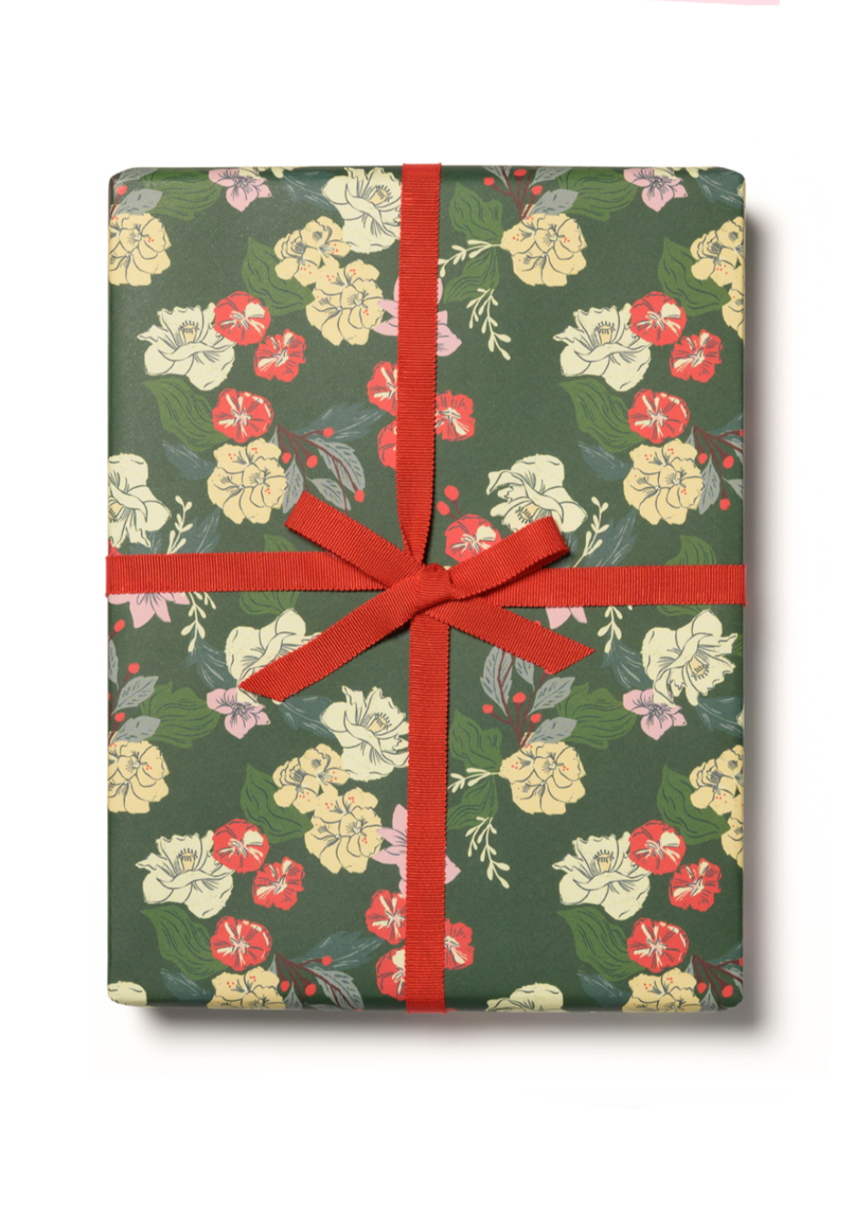 Festive Blooms Rolled Gift Wrap