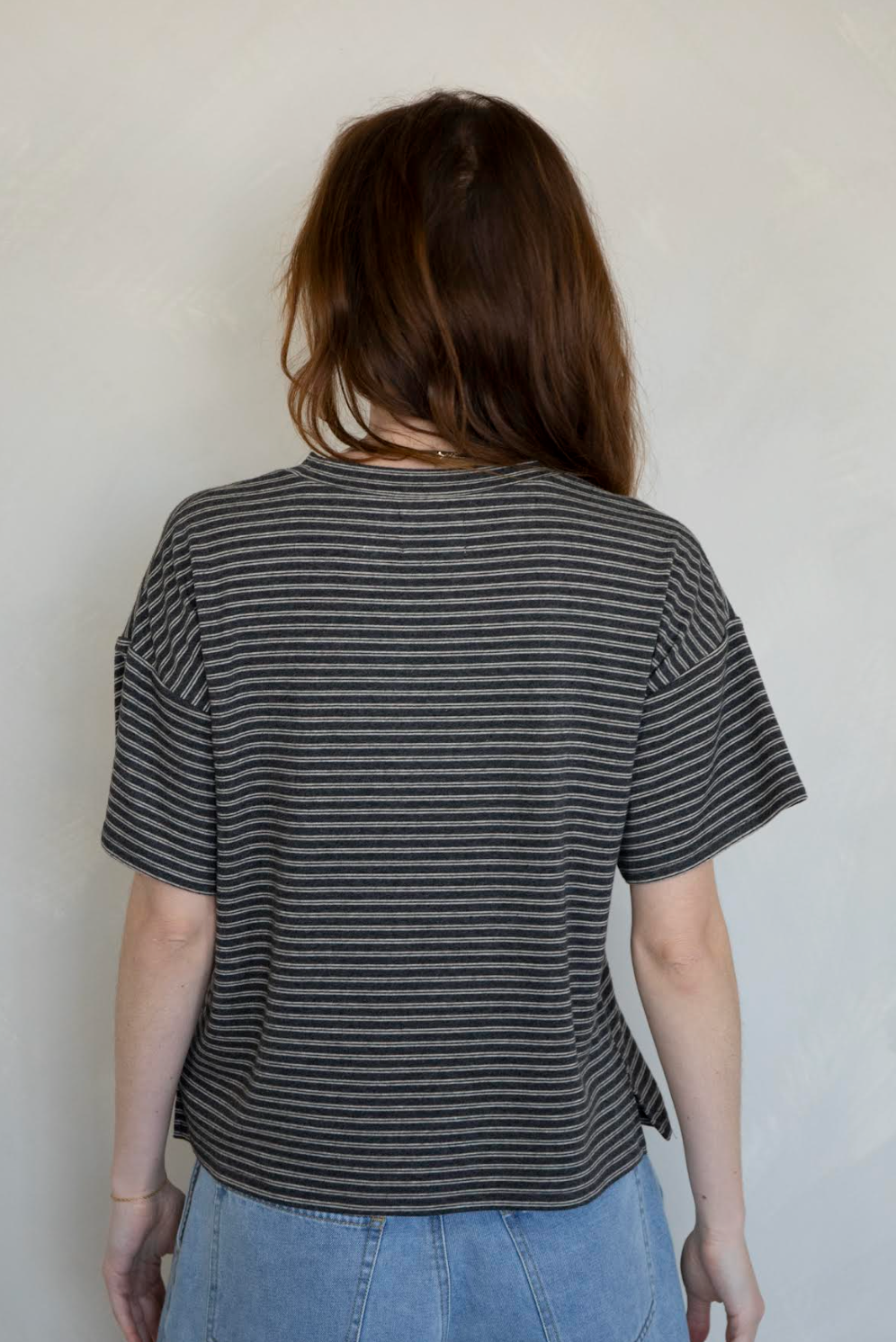 The Perfect Striped Tee | Charcoal