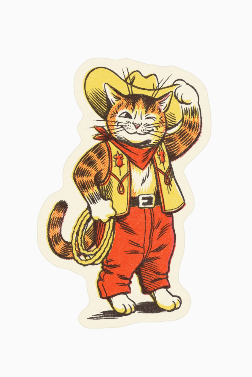 Cowboy Kitty Sticker
