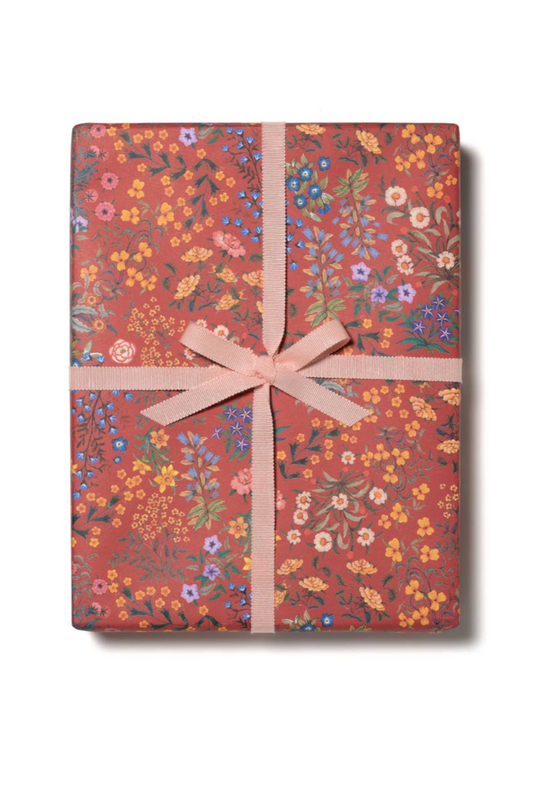 Red Plum Rolled Gift Wrap