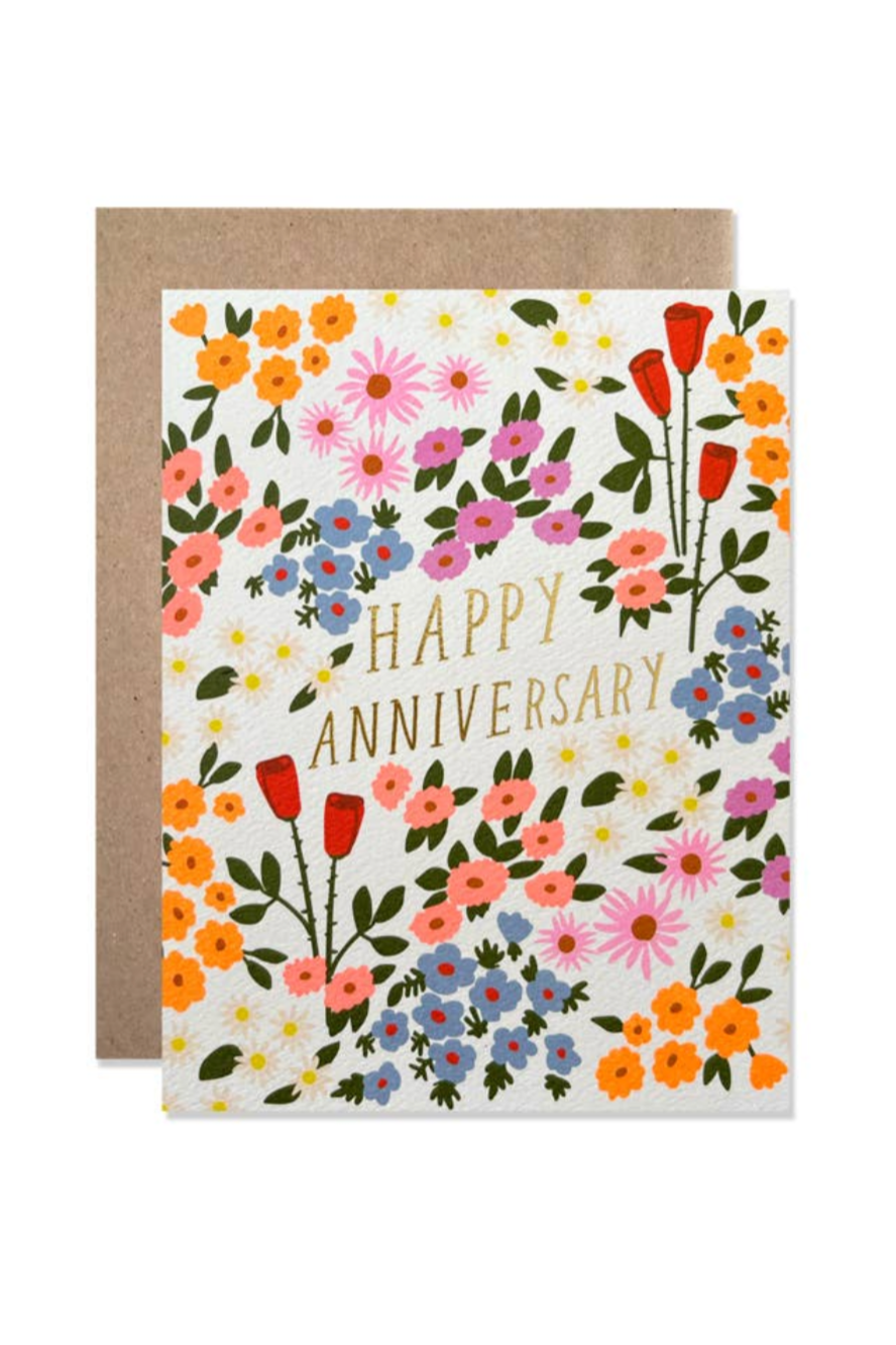 Summer Garden Anniversary Card