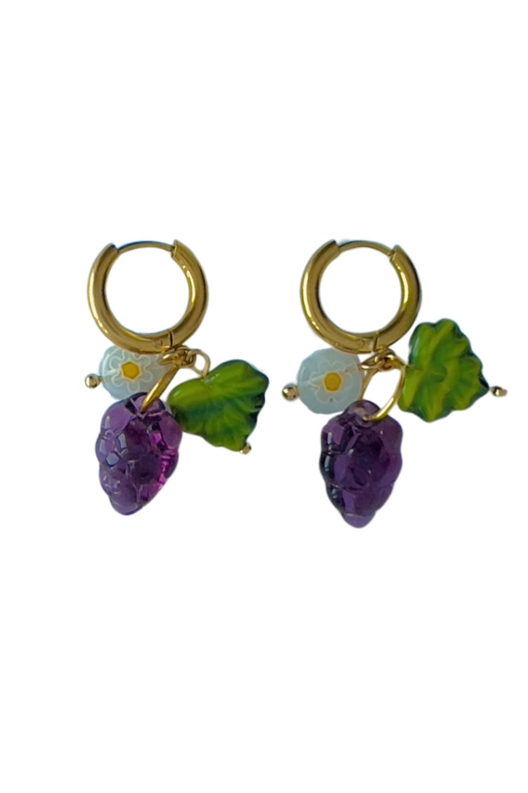 Purple Grape Earrings