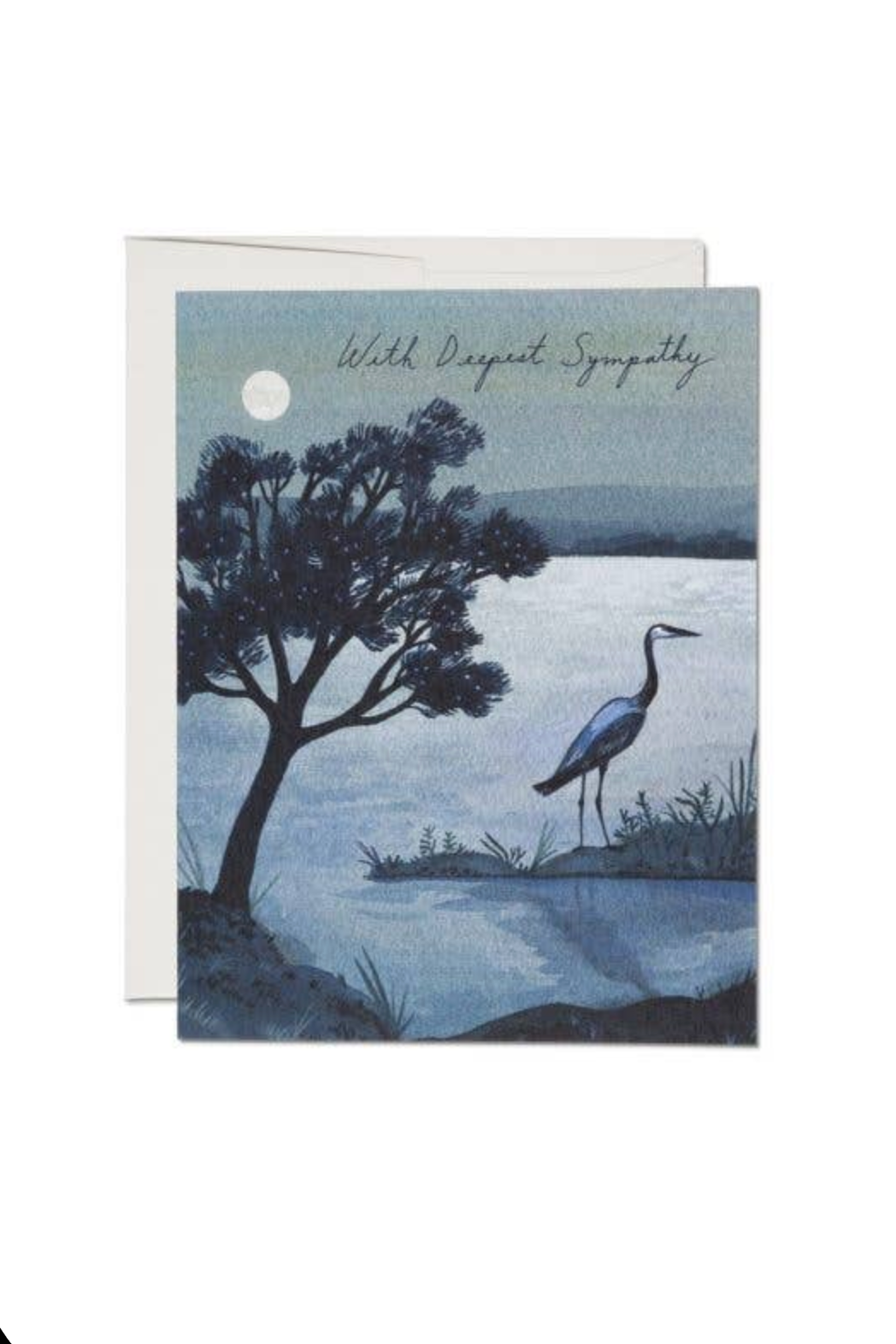 Blue Heron Sympathy Card