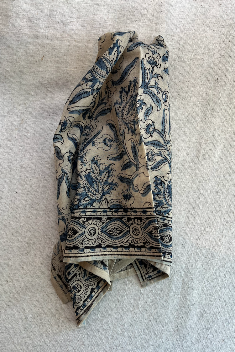Kalamkari Cotton Bandana | Ocean Flower