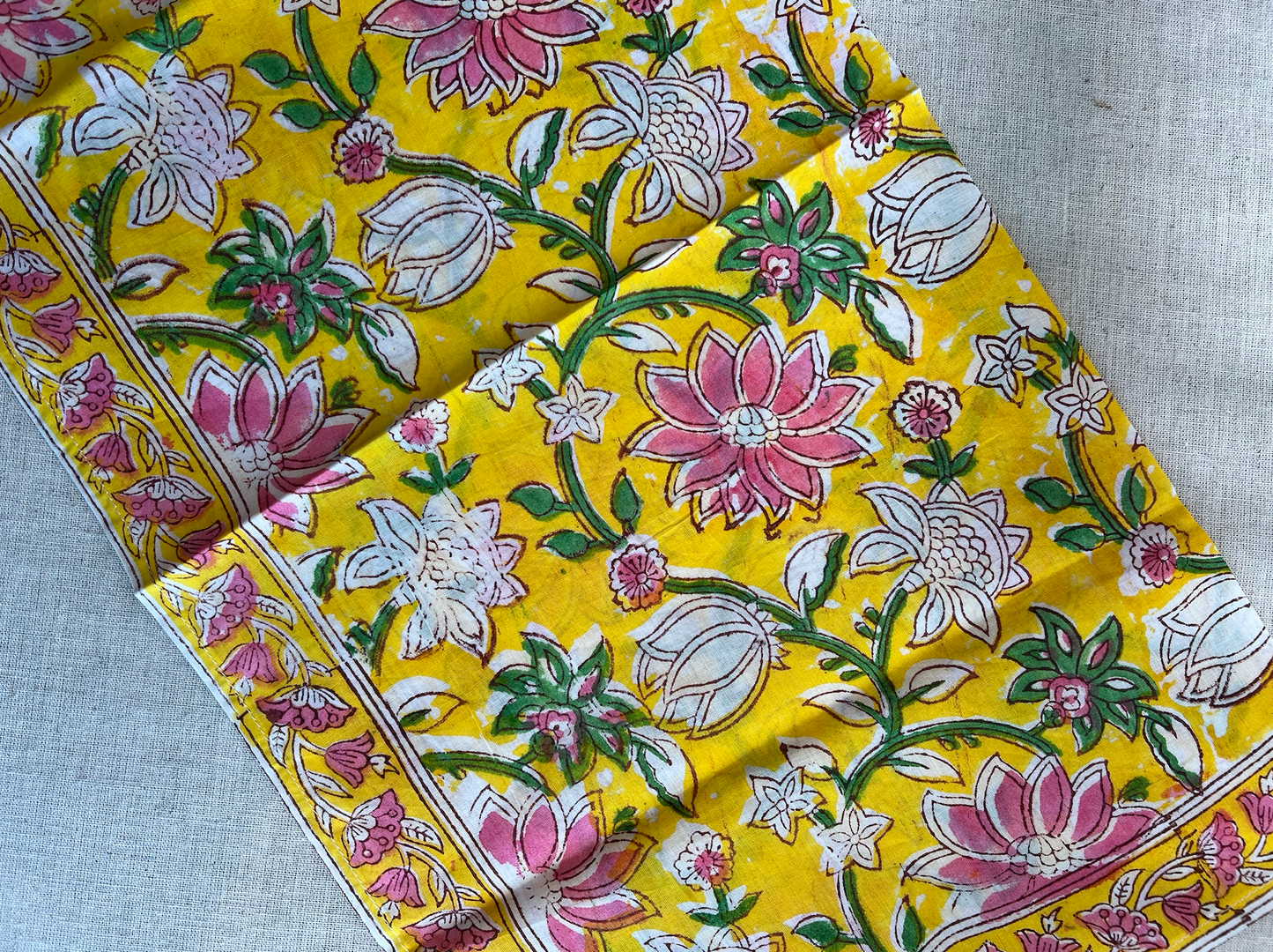 Kalamkari Cotton Bandana | Pink Lemonade