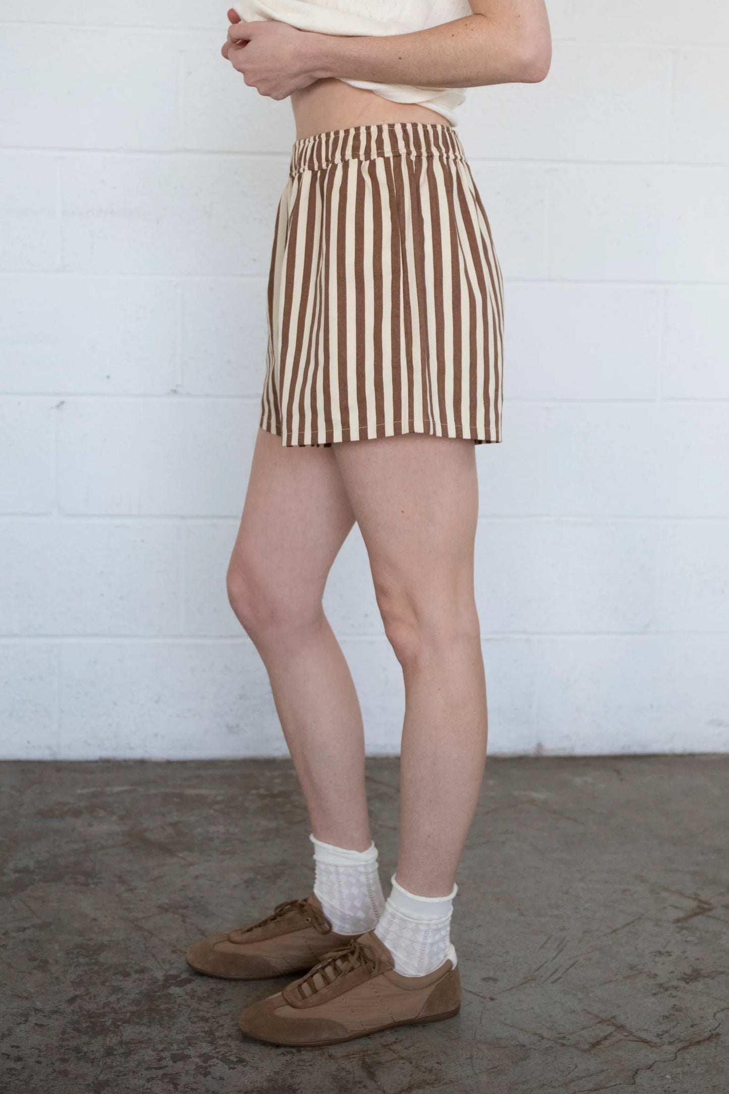 Brown Stripe Boxer Shorts