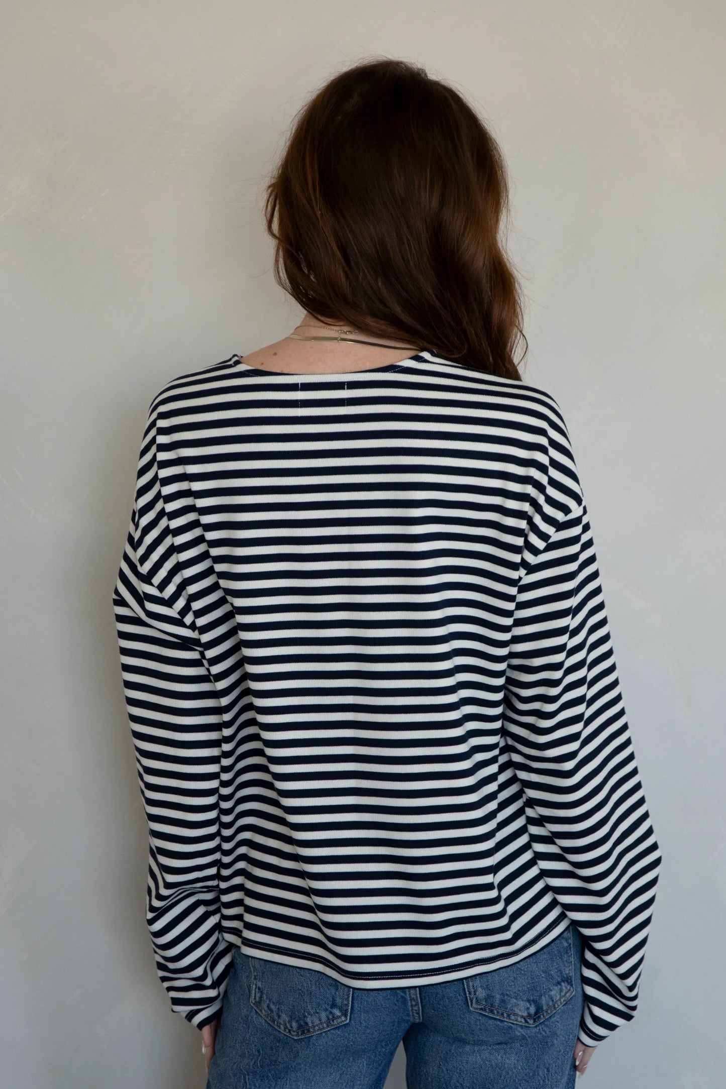 Frankie Oversized Stripe LS Tee