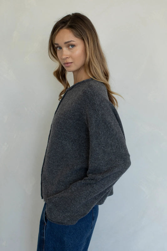 Piper Cardigan | Charcoal