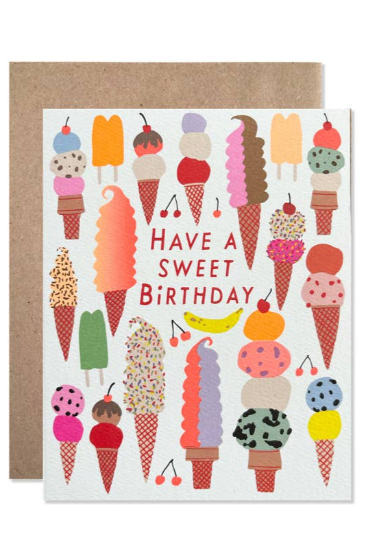 Sweet Ice Cream Birthday Card