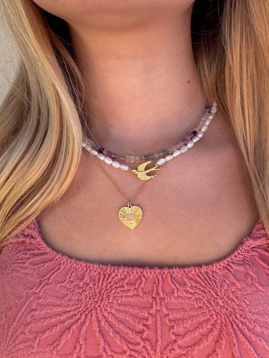 Genevieve Bird + Pearl Necklace