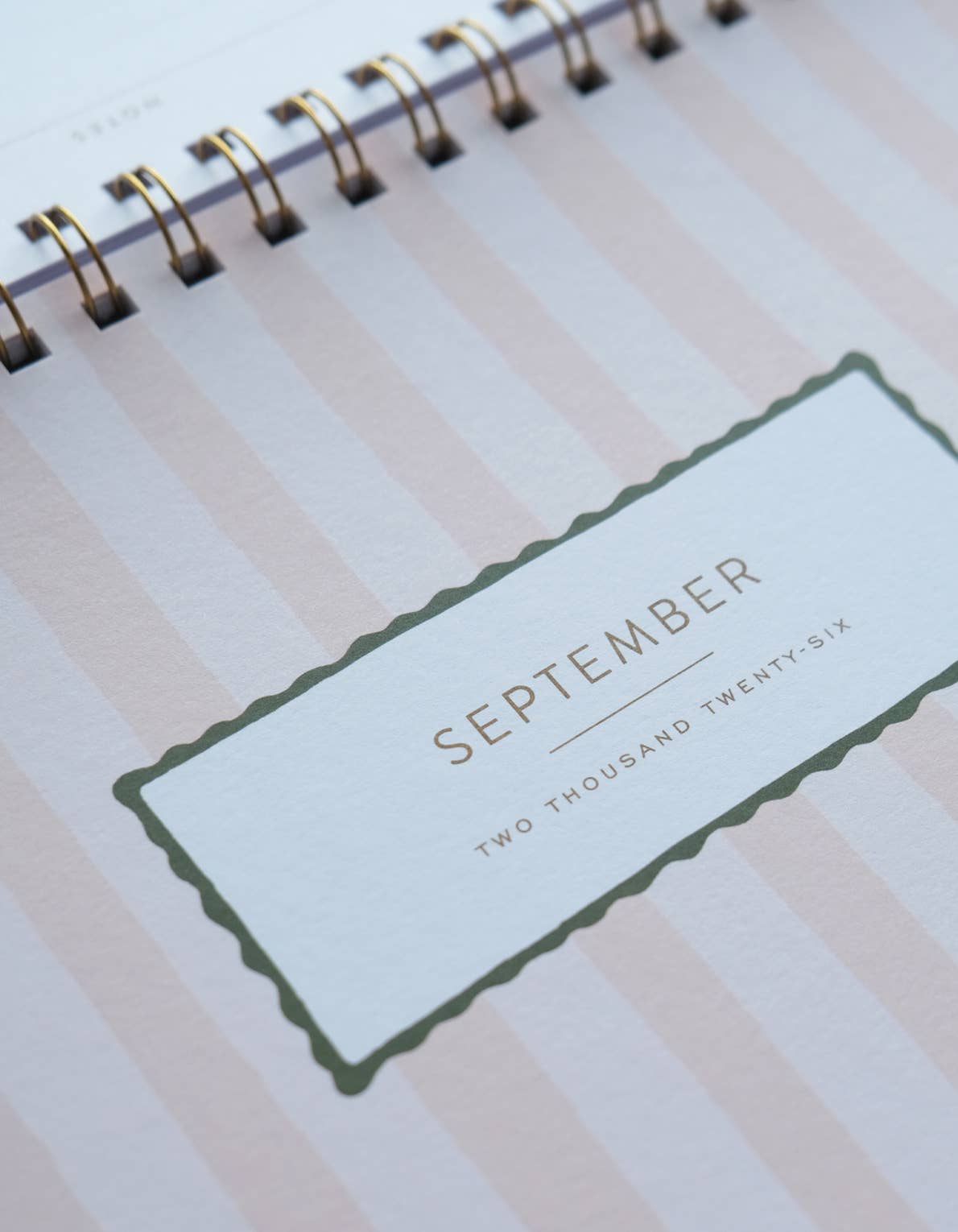 2026 Desktop Planner | Block Print Stripe
