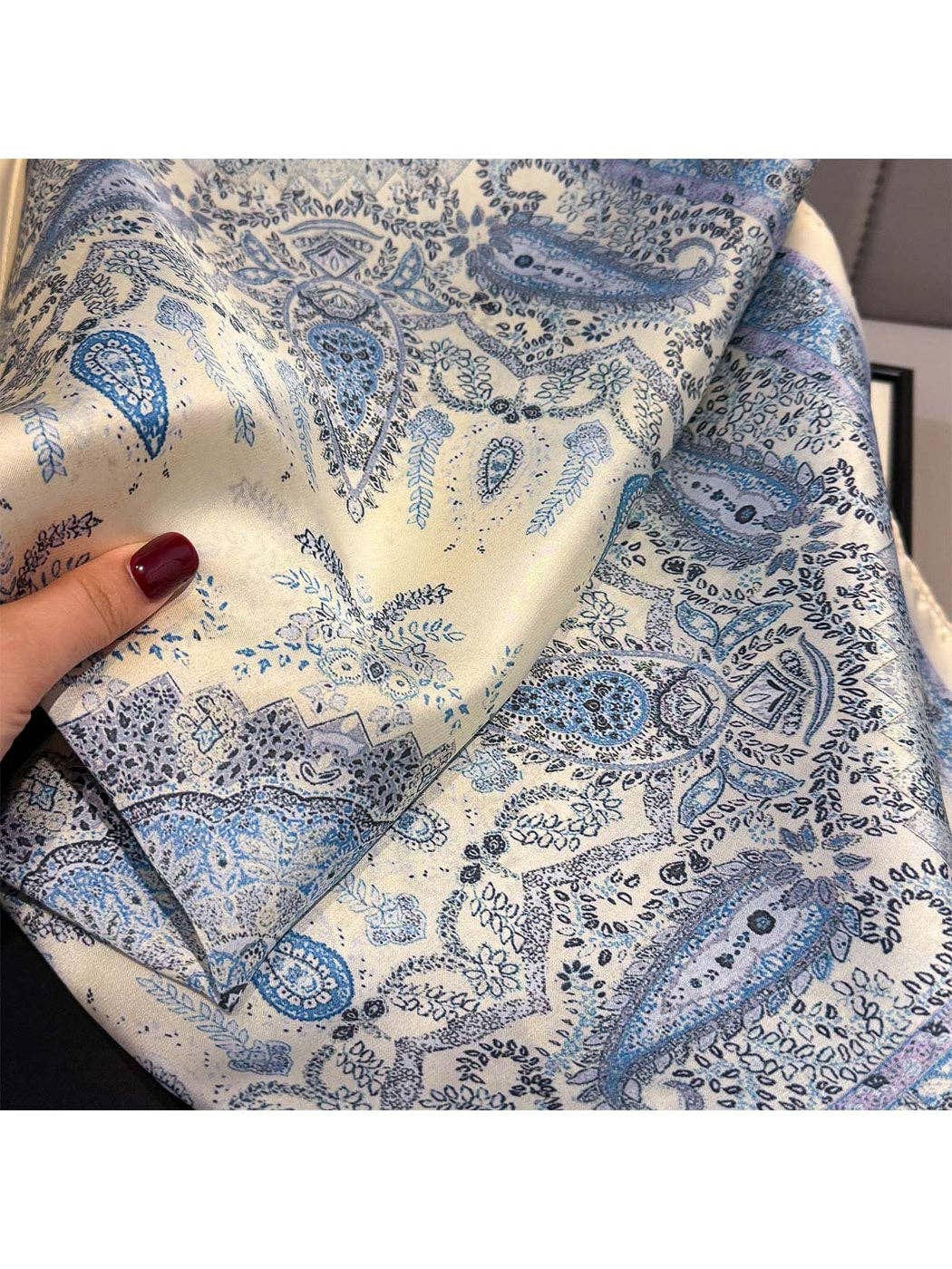 Everyday Square Satin Bandana | Blue