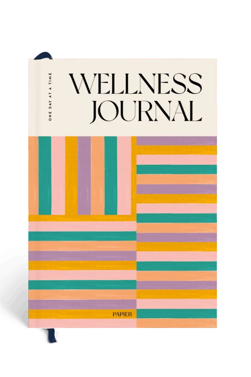 Happy Stripes Hardcover Wellness Journal