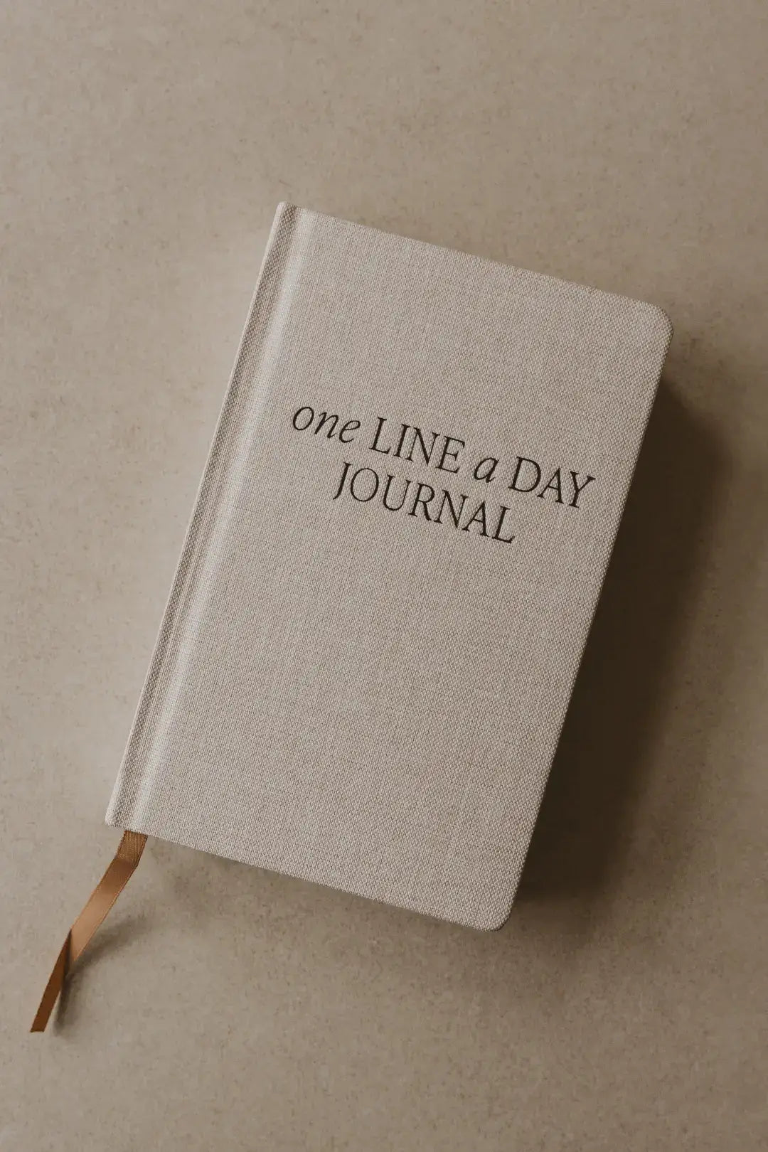 One Line A Day Fabric Journal | Tan