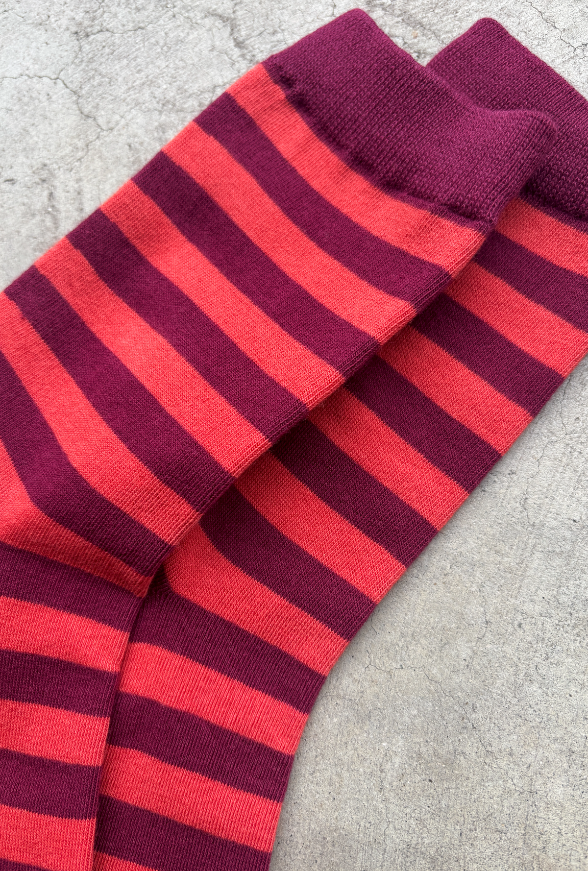 Stripe Socks | Wine Coral