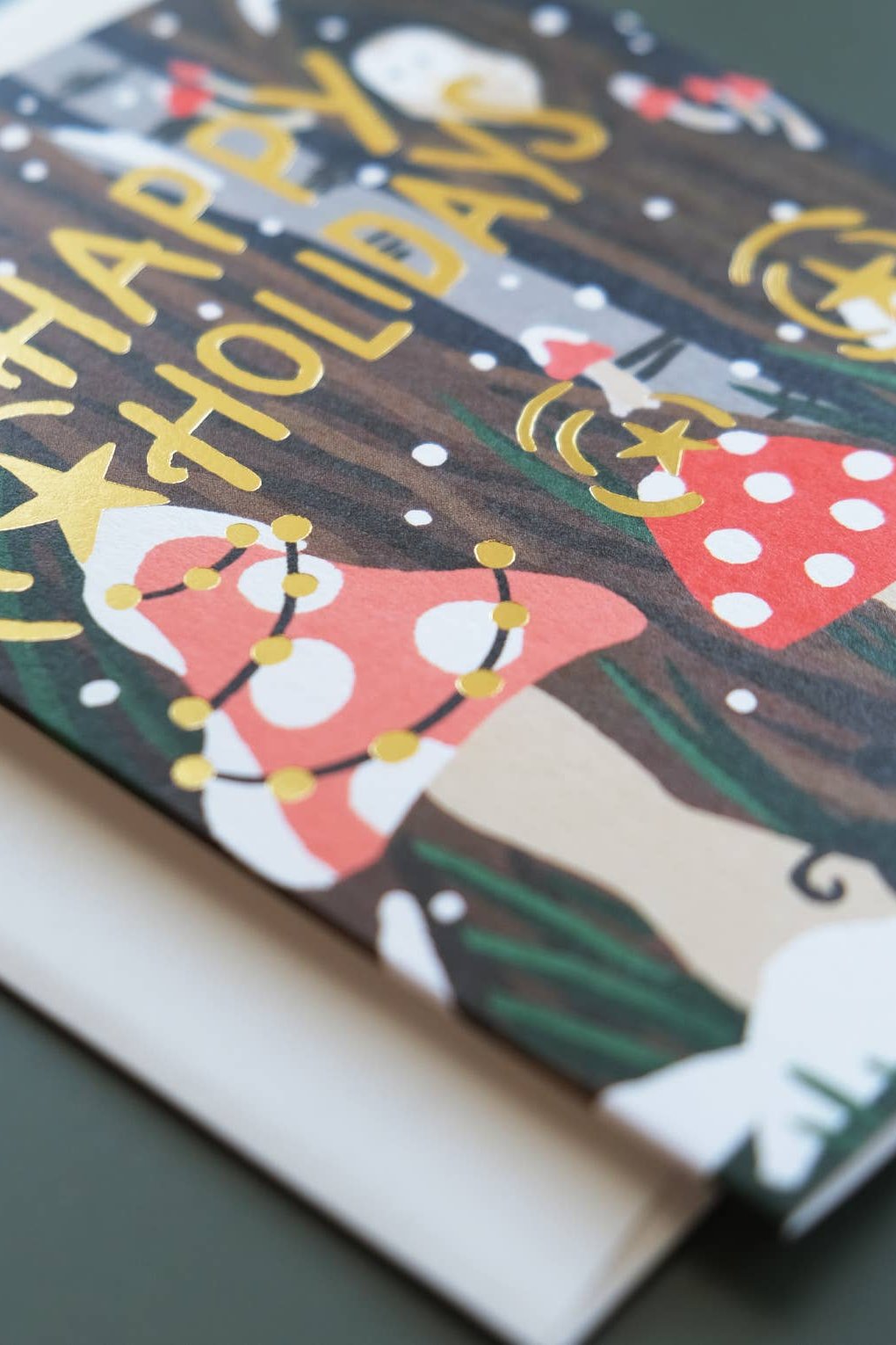 Mushroom Forest Holiday Card