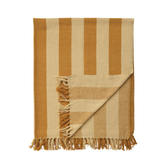Cabana Fringe Blanket | Mustard