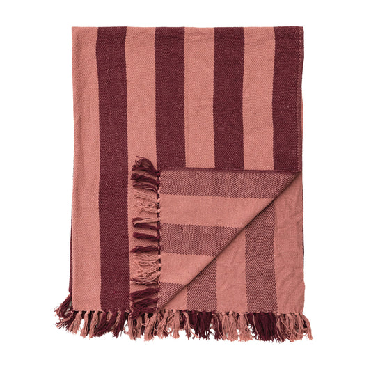 Cabana Fringe Blanket | Berry