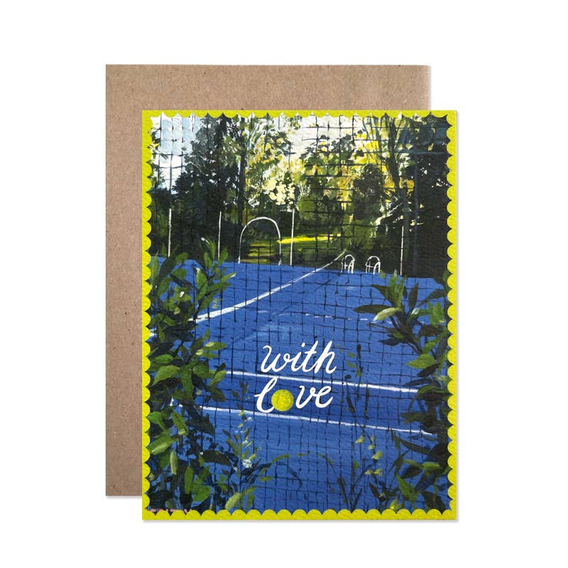 With Love Tennis Card