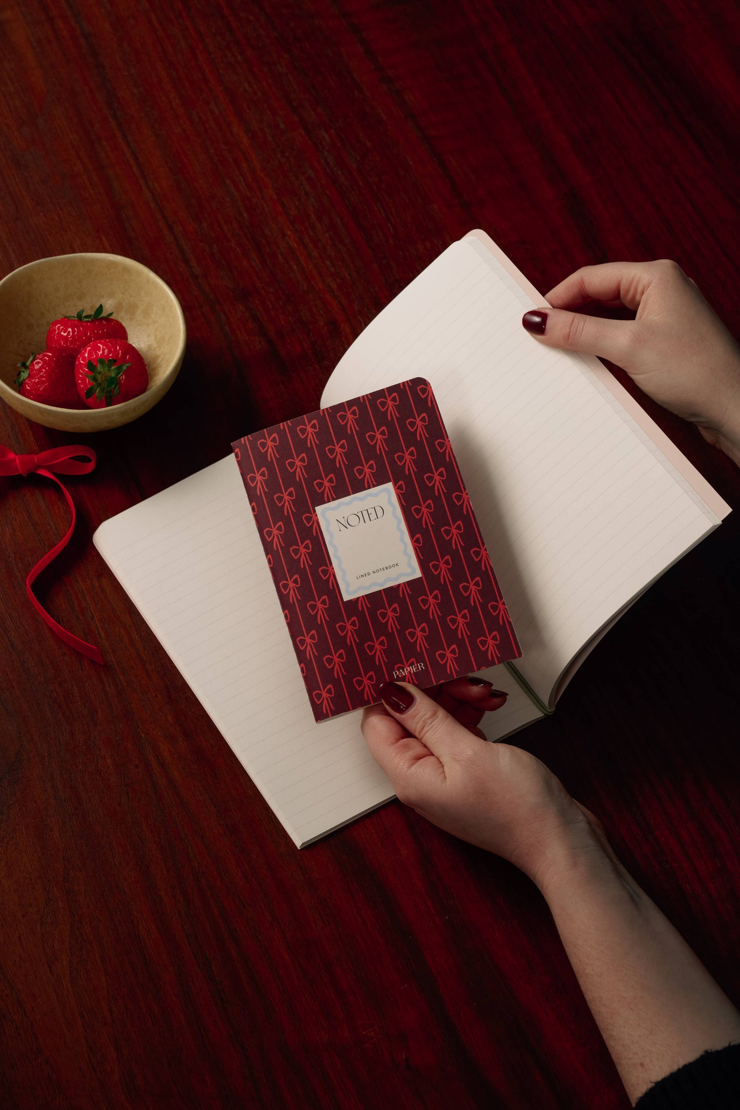 Checkerboard & Bows Softcover Notebook Set