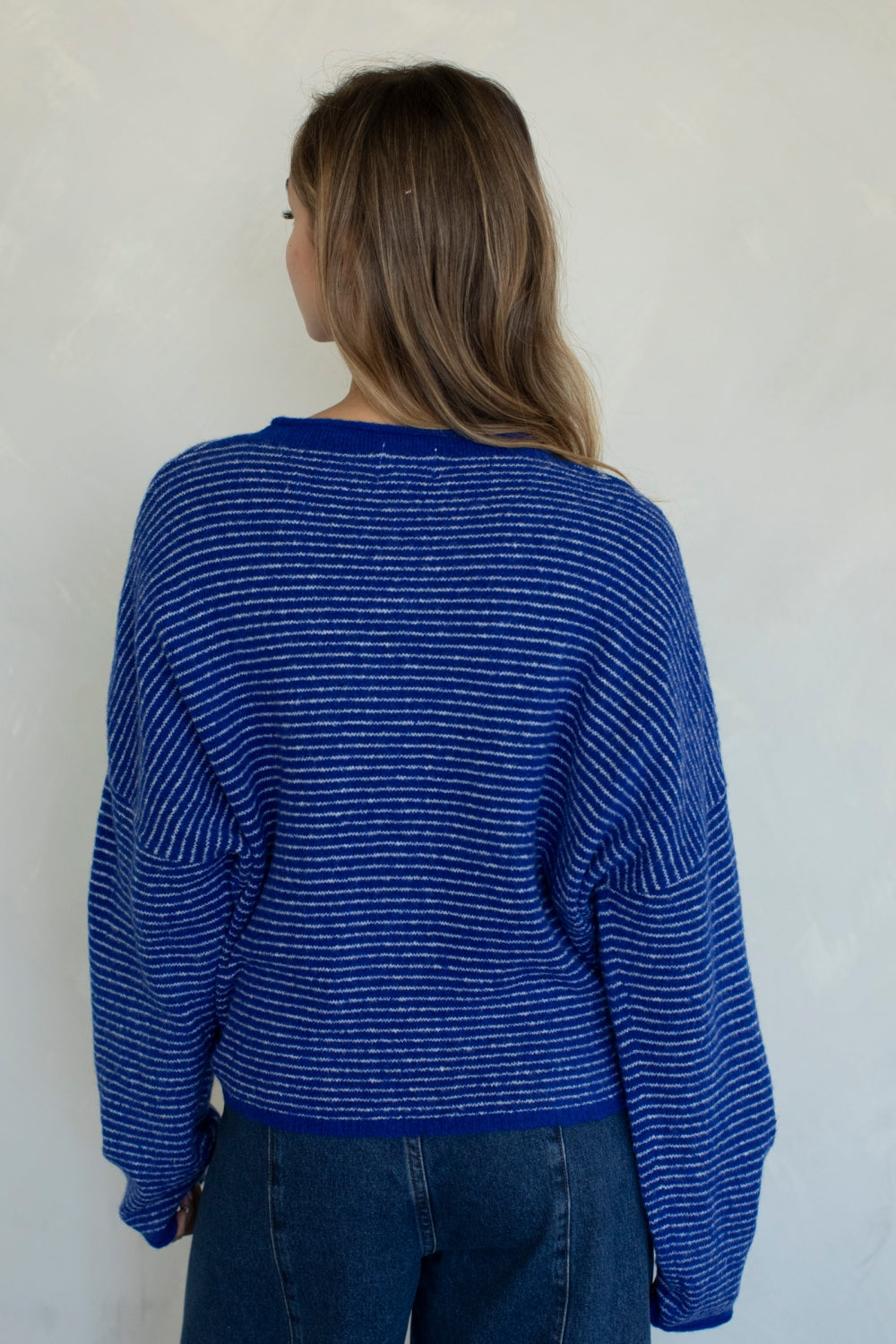 Piper Pin-Stripe Cardigan | Royal