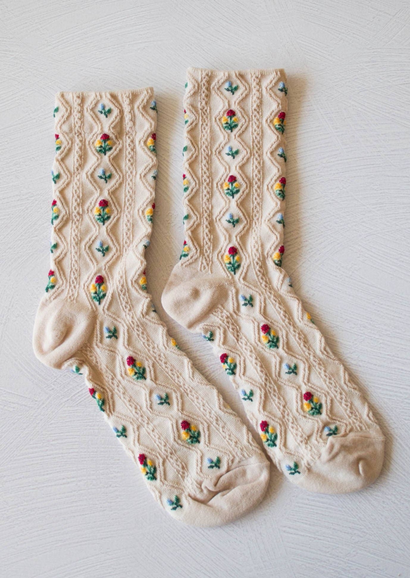 Little Buds Crew Socks | Milk Tea