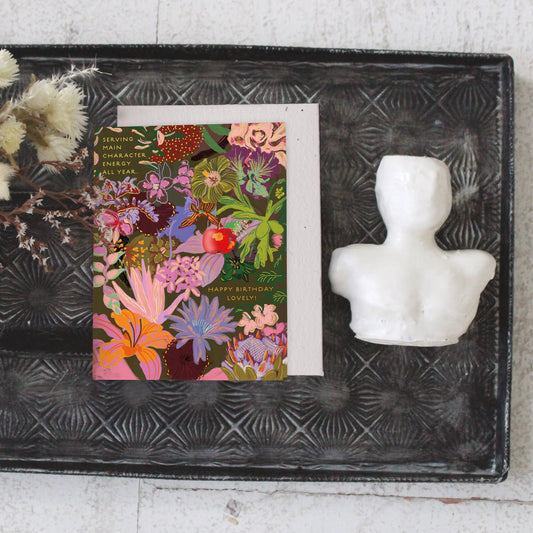 Midnight Blooms Birthday Card