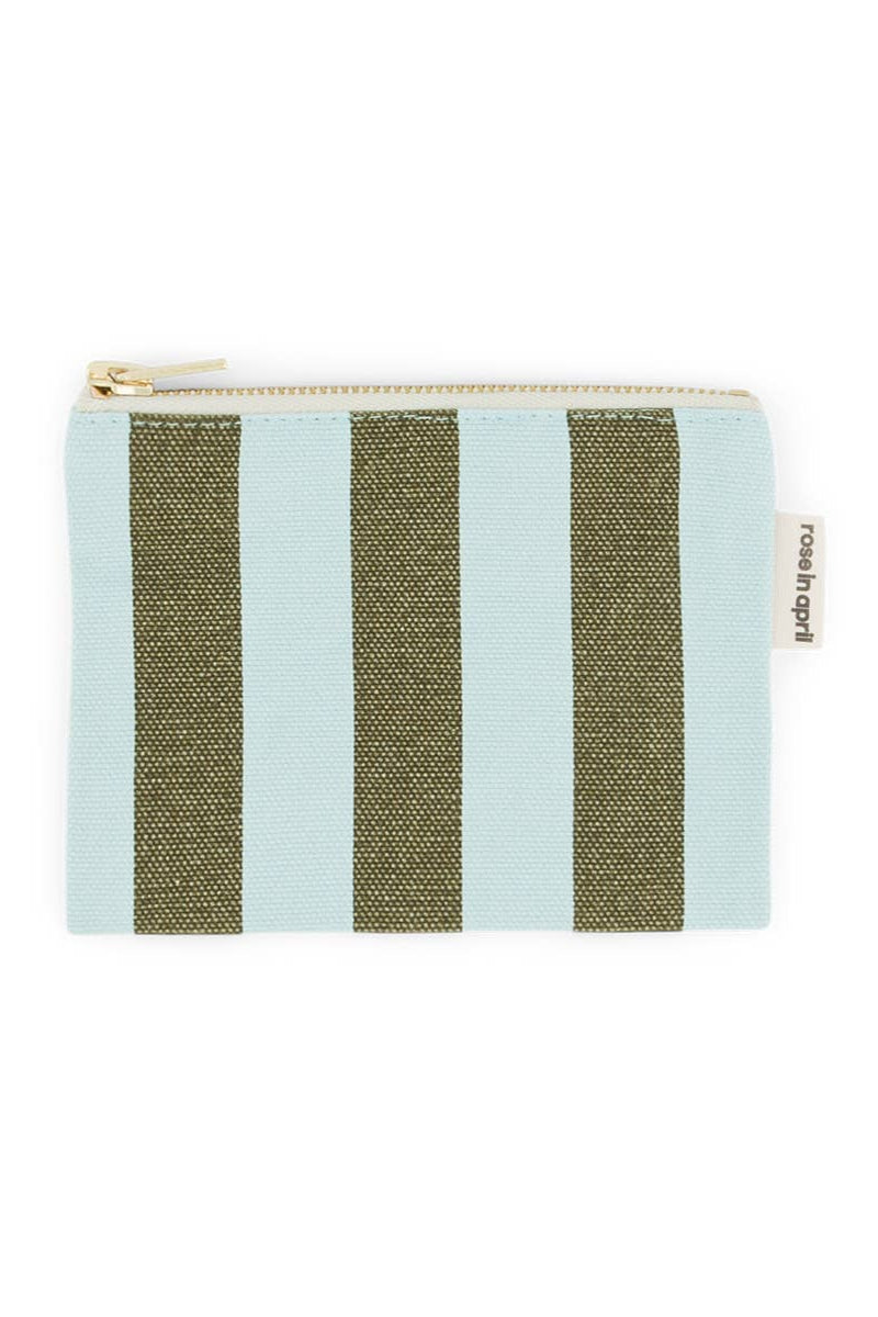 Marie Coin Purse | Aqua + Olive