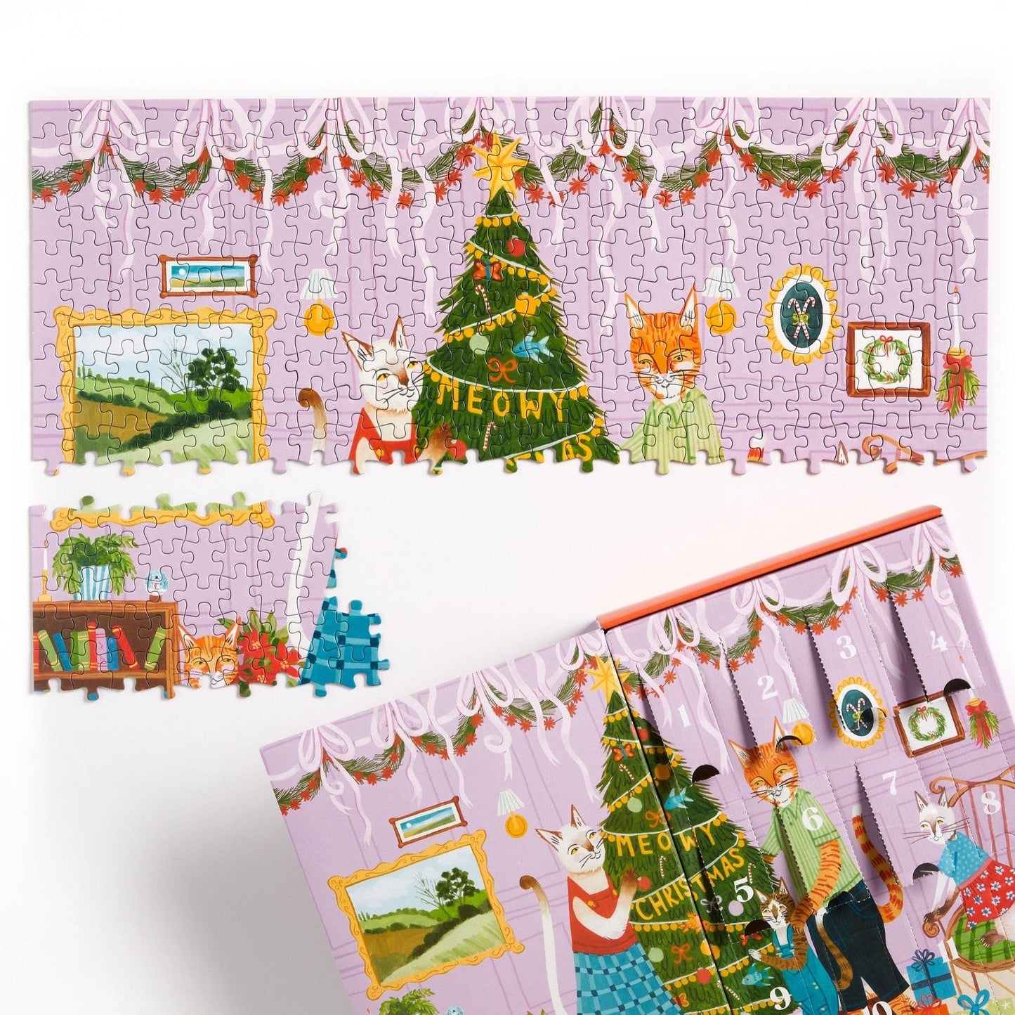 Meowy Christmas 12 Days of Puzzles | 500 Piece Countdown Puzzle