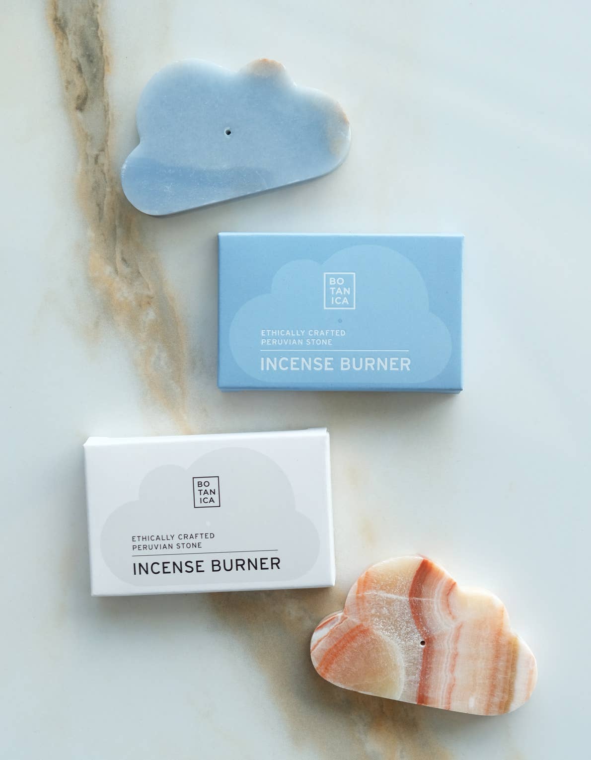 Peruvian Stone Cloud Incense Holder | Creamy Onyx
