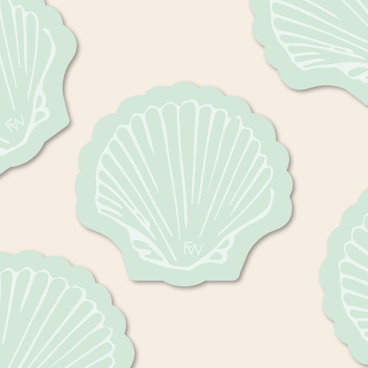 Seafoam Seashell Sticker