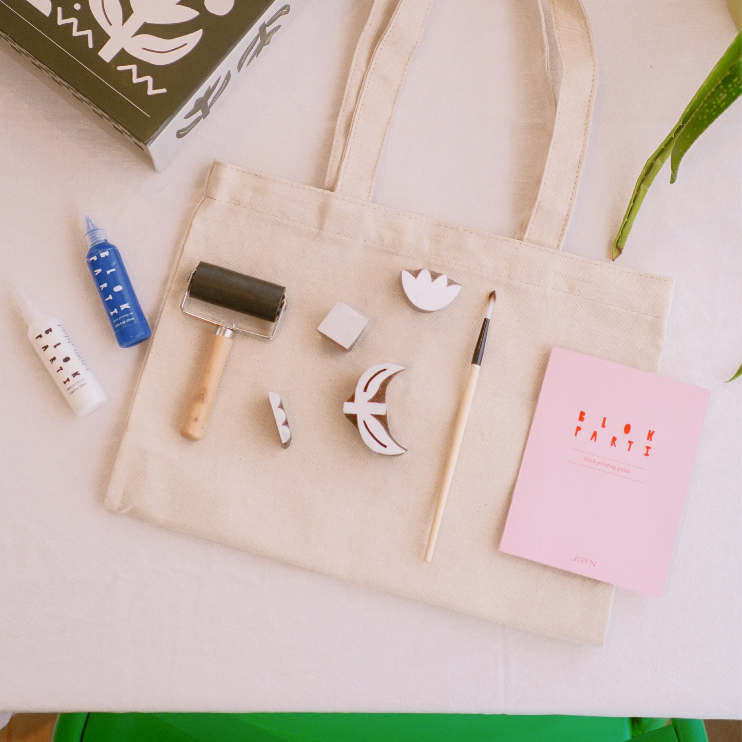 Block Printing Kit | Tulip Tote Bag