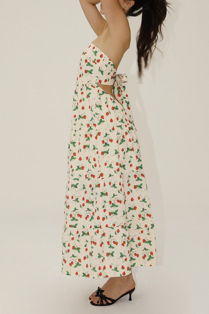 Sweet As Pie Strapless Midi Dress
