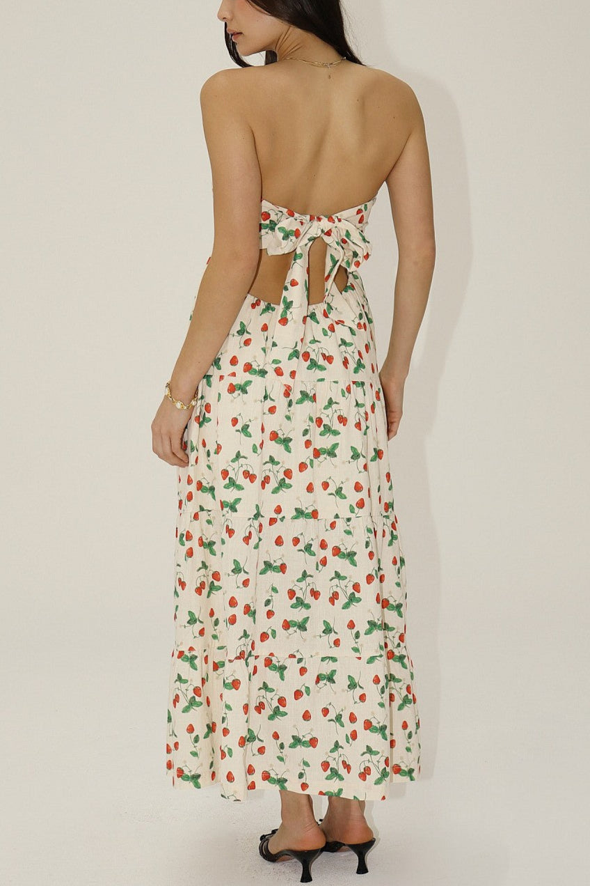 Sweet As Pie Strapless Midi Dress