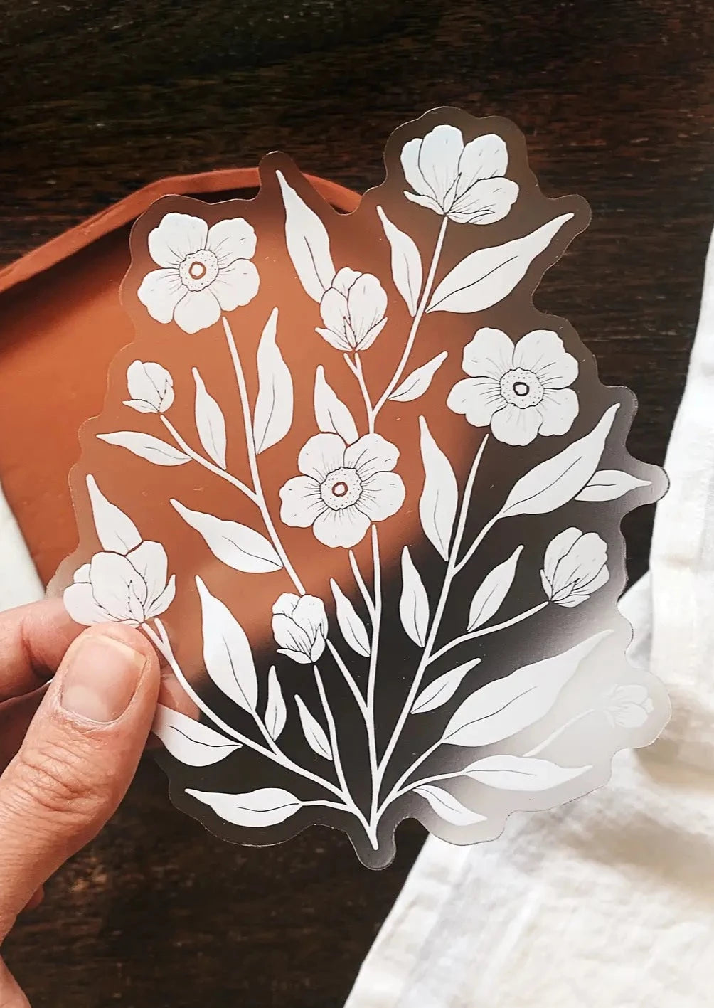 Floral Brush Sticker