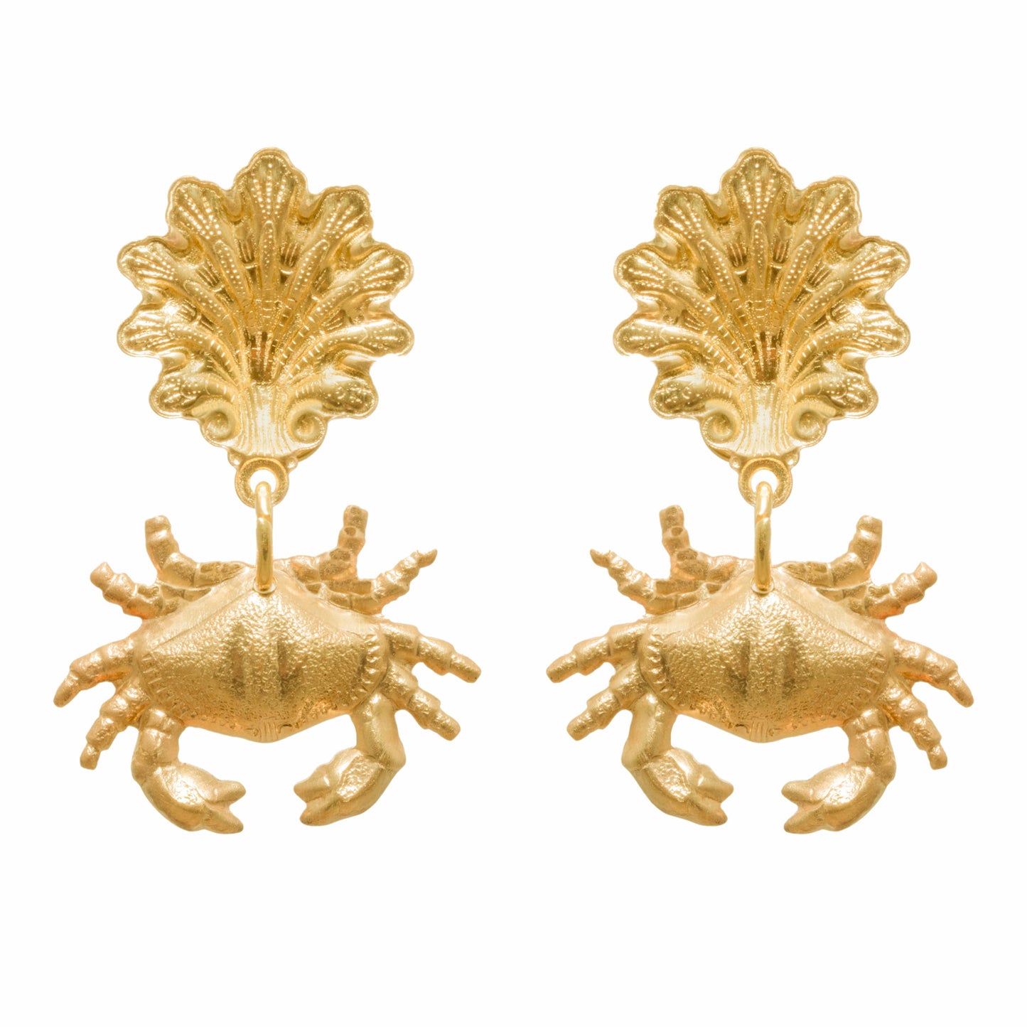 Little Gold Crab Earrings